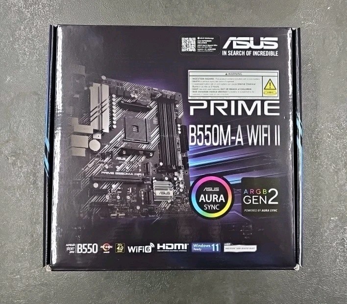 ASUS Prime B550M-A Wifi II AMD AM4 DDR4 Micro ATX Motherboard