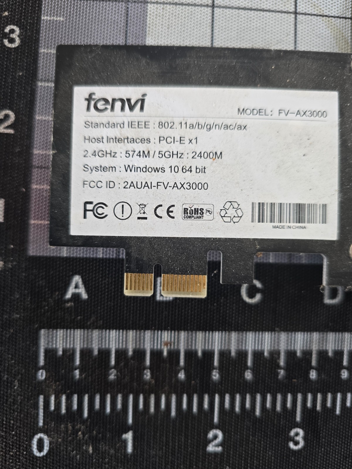 Fenvi Wireless Network Adapter Wifi6 FV-AX3000 802.11 AC/AX Used
