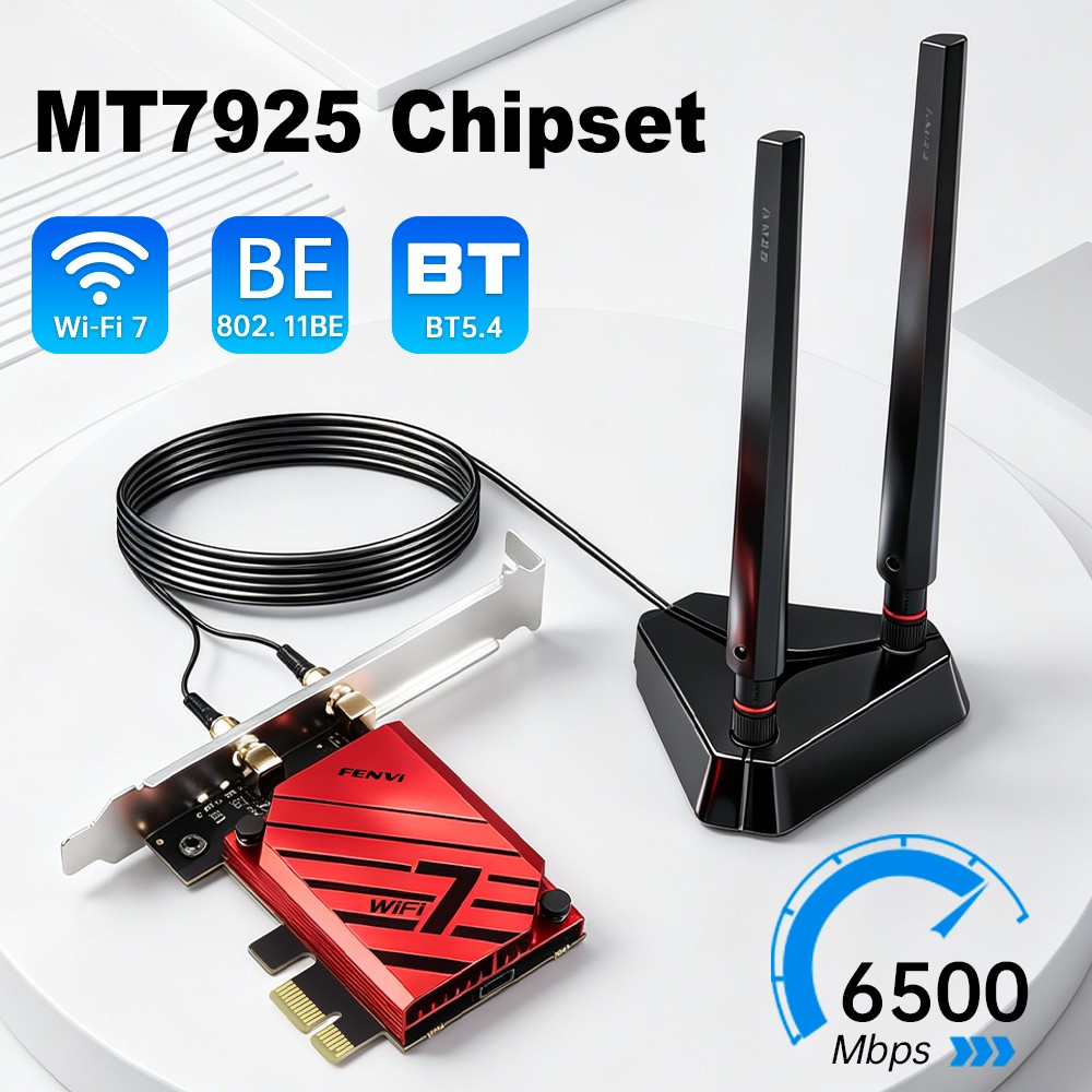 PCI-E Card BT 5.4 WIFI 7 FV-BE6500 Pcie Wifi card Tri-Band Wireless Adapter