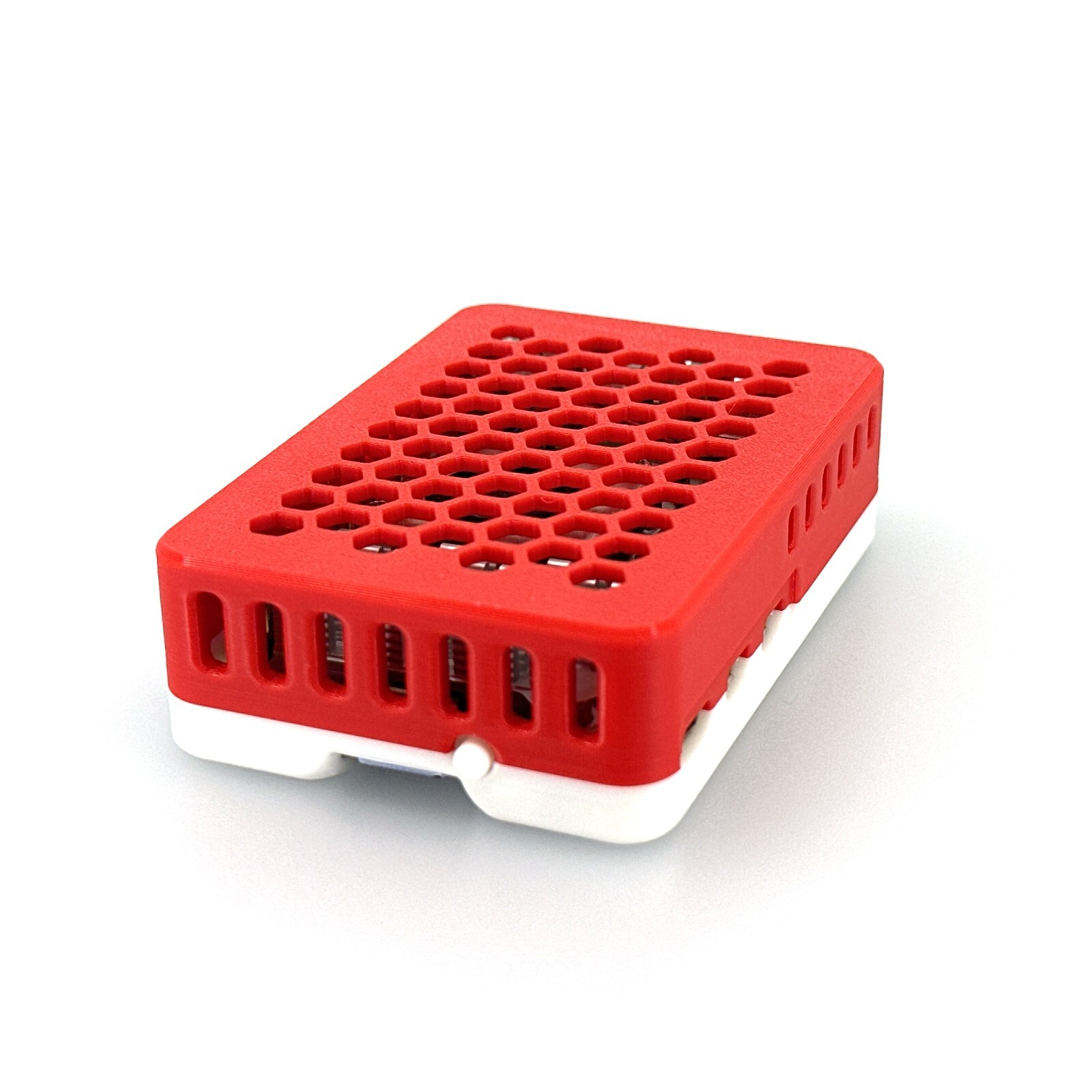 Raspberry Pi 5 Case, Custom 3D Printed with Silicone Bumper Pads, Ventilated
