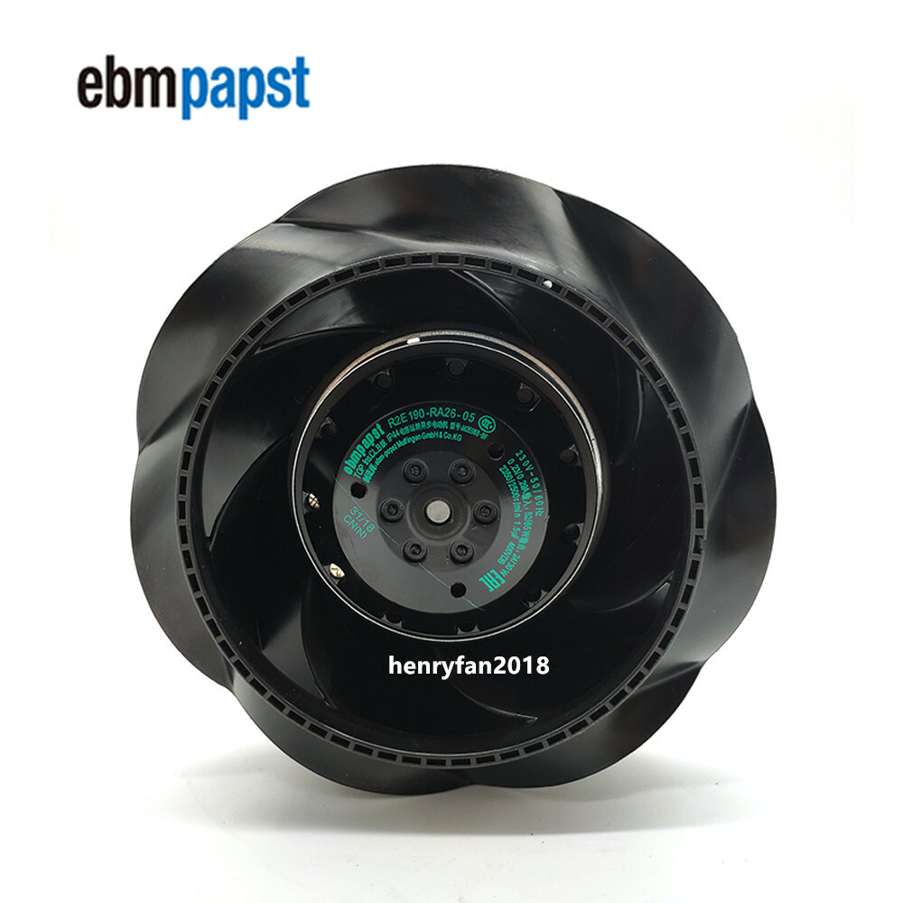 Ebmpapst R2E190-RA26-05 Centrifugal Fan AC 230V 65/62W 0.29A φ190mm Cooling Fan