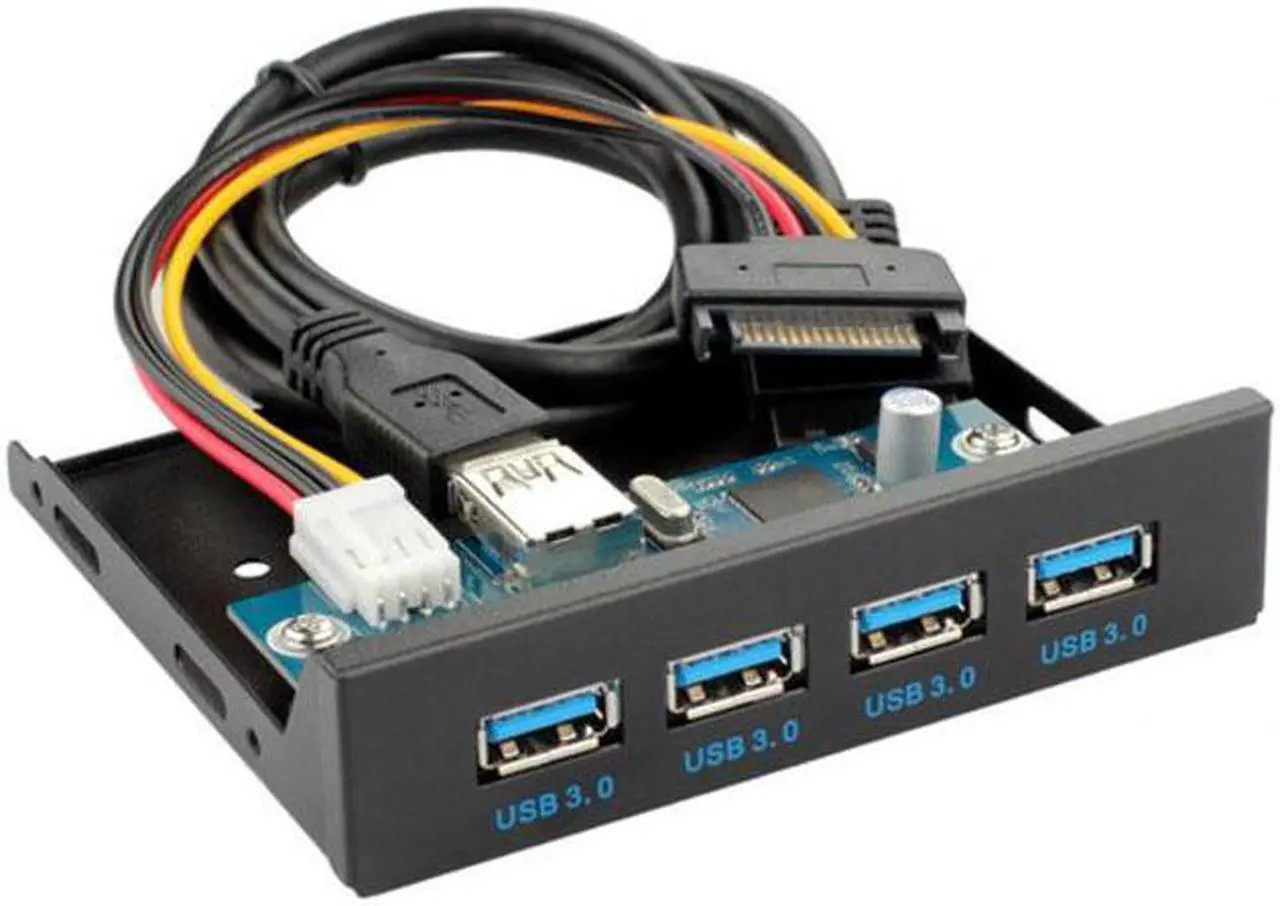 USB 3.0 HUB 4 Ports Front Panel 3.5″ bay to Motherboard 20 Pin header