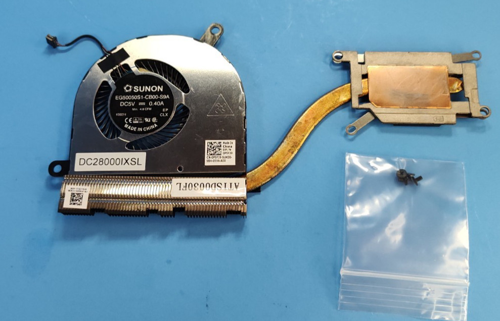 Dell Latitude 5480 5490 Laptop Intel GPU CPU Processor Heatsink Cooling Fan Assy