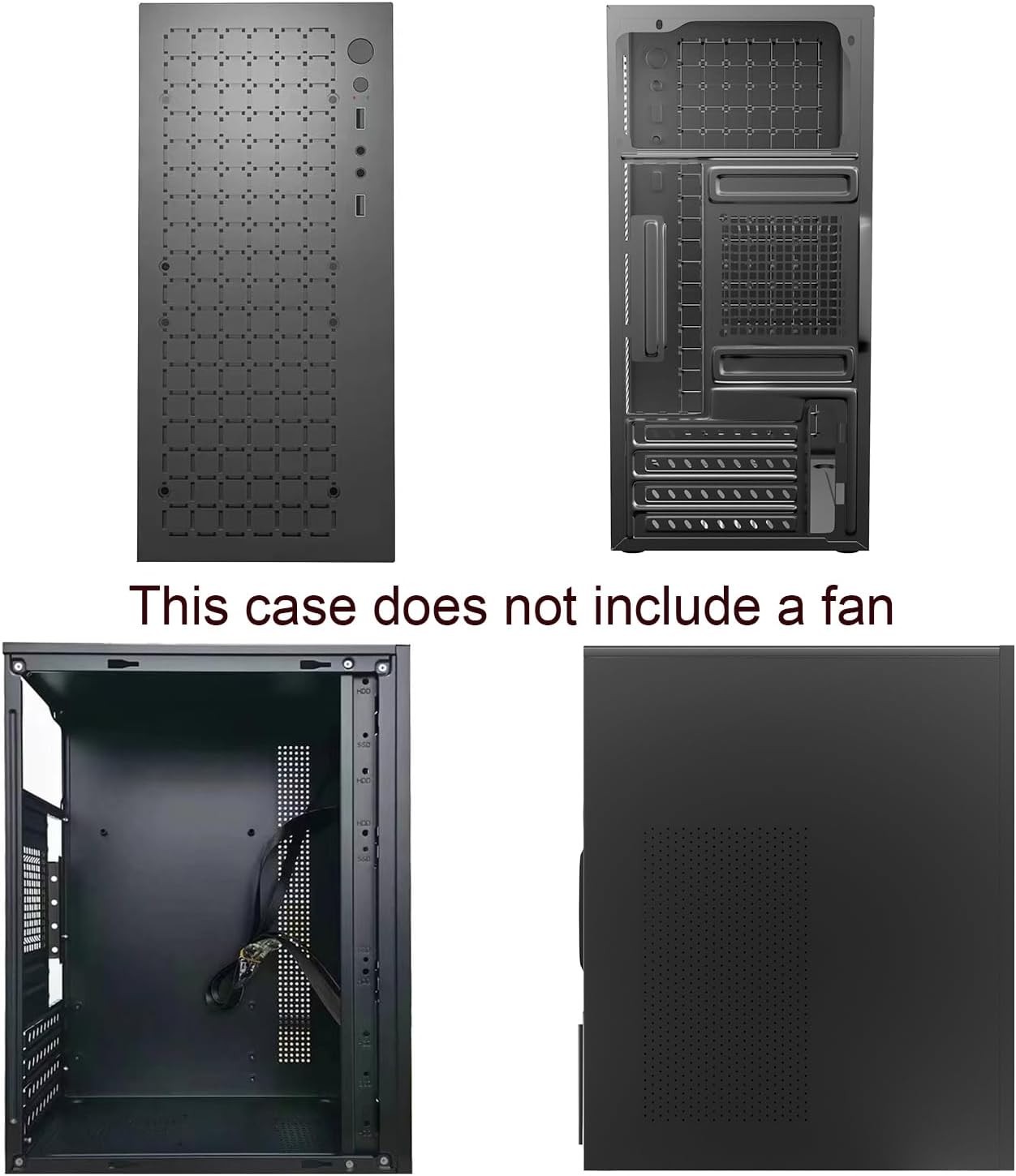 matx case,High Airflow Micro ATX PC Case, Support MATX, Mini-ITX, BLACK