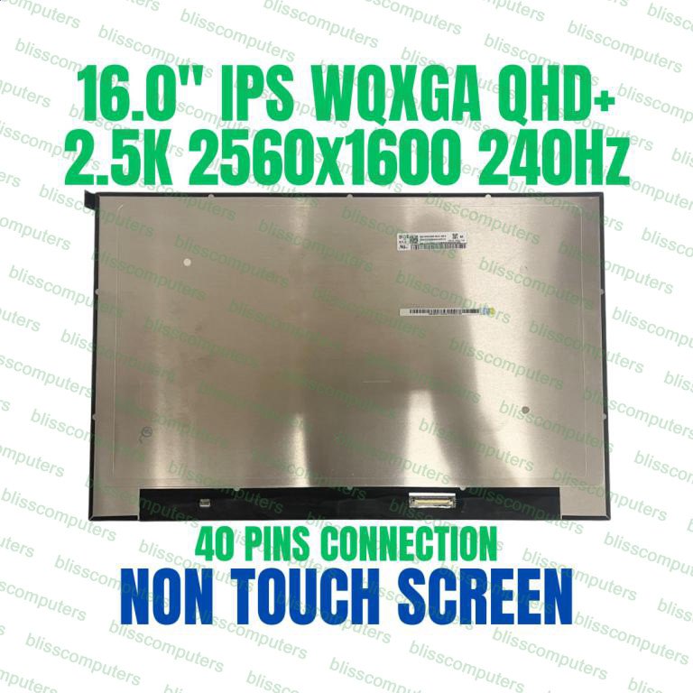 NE160QDM-NZC V8.0 LCD LED Screen 16″ QHD+ 2560×1600 Non Touch 40 Pin Display