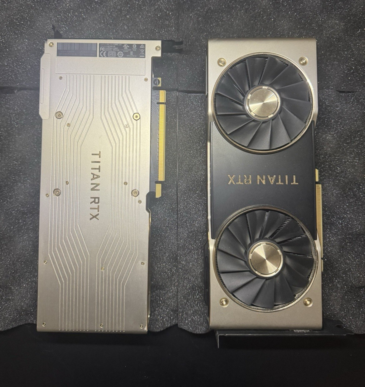 NVIDIA TITAN RTX 24GB GDDR6 PCIe 3.0 x16 GPU (Lot of 2) CUDA NVLink 2x GPU’s