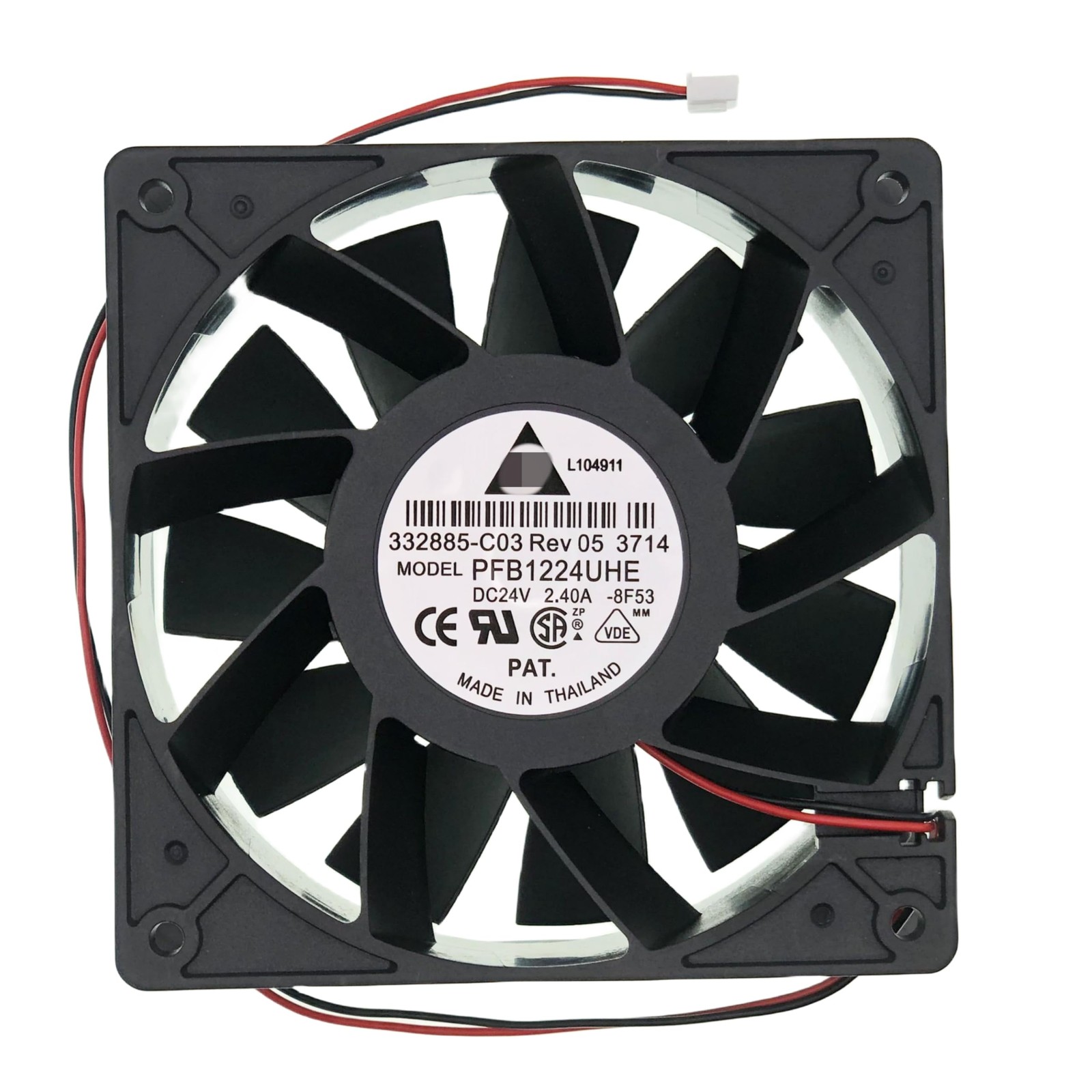 For PFB1224UHE DC BRUSHLESS Fan, DC 24V 2.40A 12CM Size 120×120×38m…