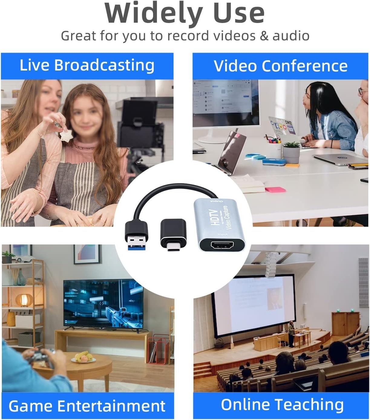 High-Quality 4K HDMI Capture Card with Enhanced Color Depth and Durability