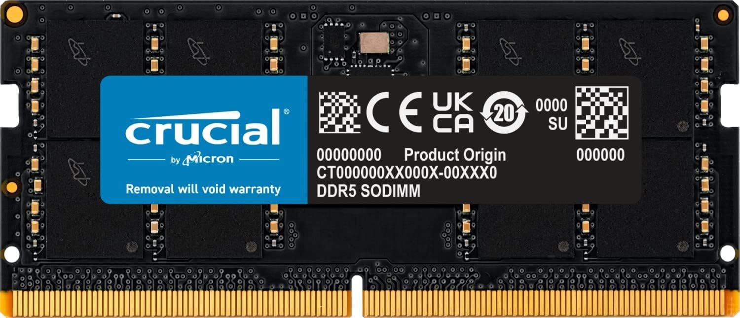 Crucial CT16G56C46S5 RAM 16GB DDR5 5600MT/s or 5200MT/s or 4800MT/s Memory
