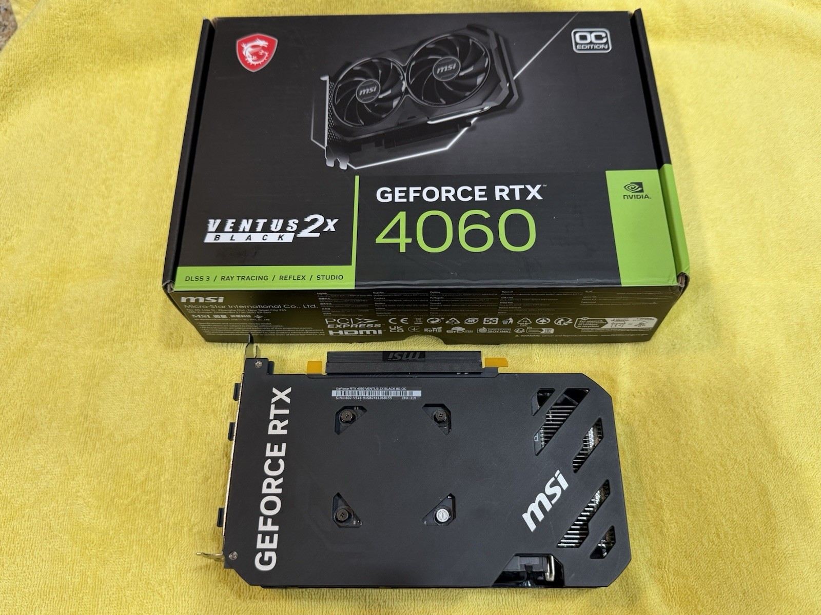MSI Nvidia GeForce RTX 4060 VENTUS 2X BLACK 8G OC Graphic Card