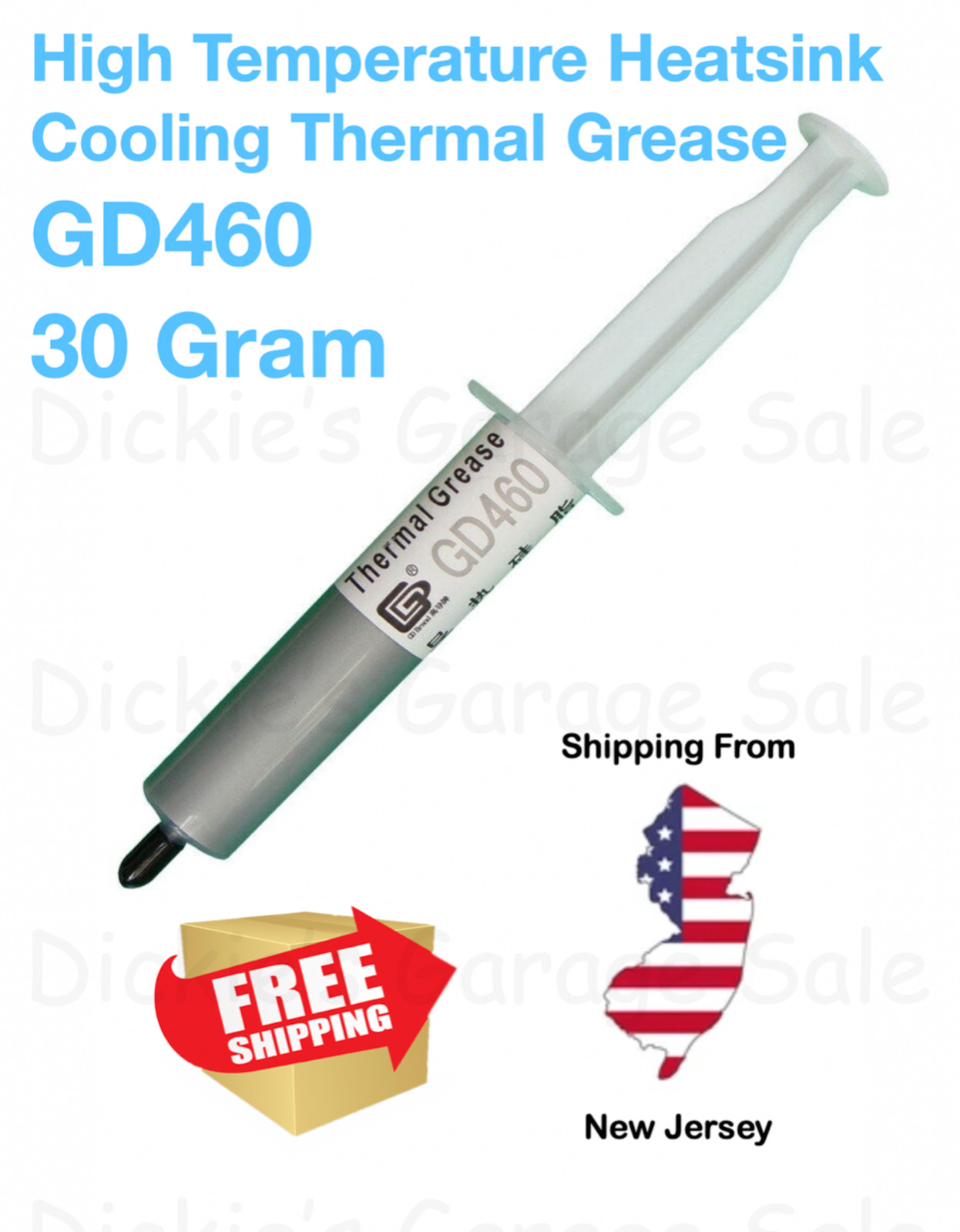 GD460 30 Grams Syringe Silver Thermal Heat Sink Grease CPU GPU PC & Game System