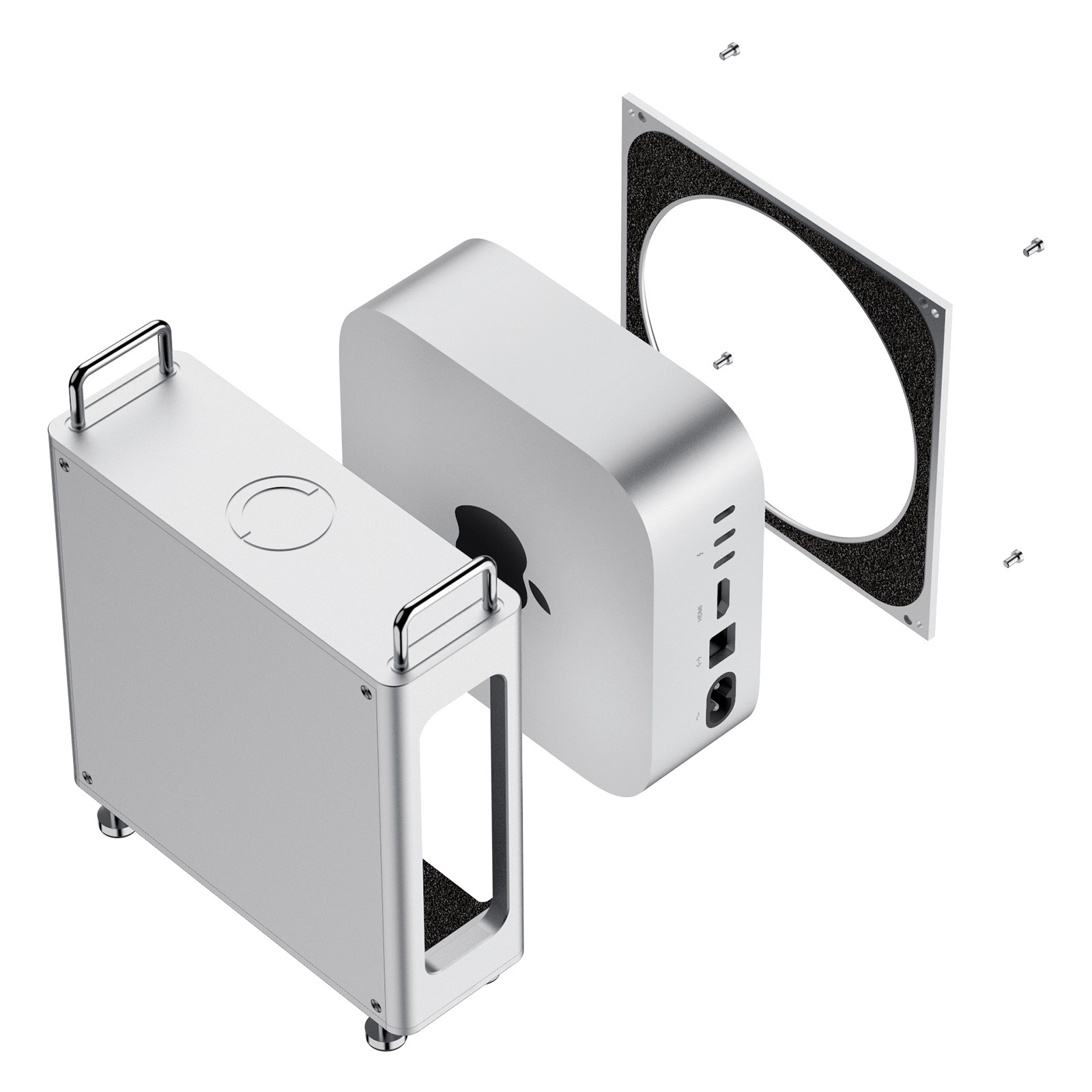 Ulanzi QT01 Aluminum Alloy Case for Mac Mini M4 M4 Pro Desktop Tower