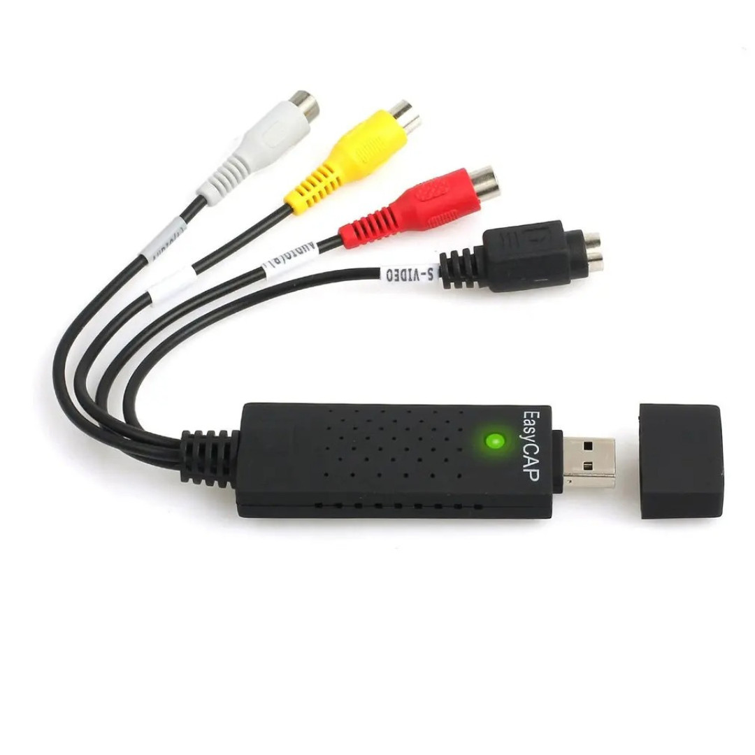 USB Audio Video Capture Card Adapter with USB Cable USB 2.0 to RCA Video Capture