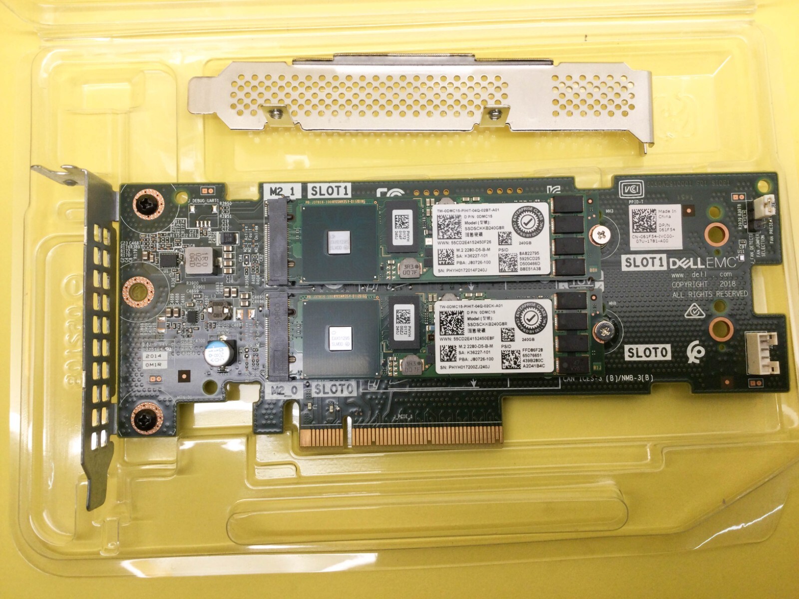 Dell PowerEdge BOSS 2x 240Gb boot optimized storage M.2 SSD 7HYY4 72WKY 61F54