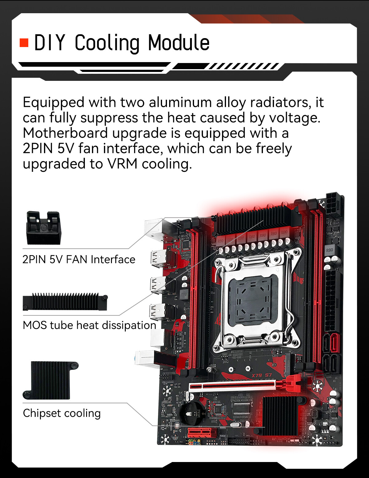 LGA 2011 X79 Motherboard DDR3 RAM Memory Support NVME/SATA M.2 PCI-E 3.0 USB2.0