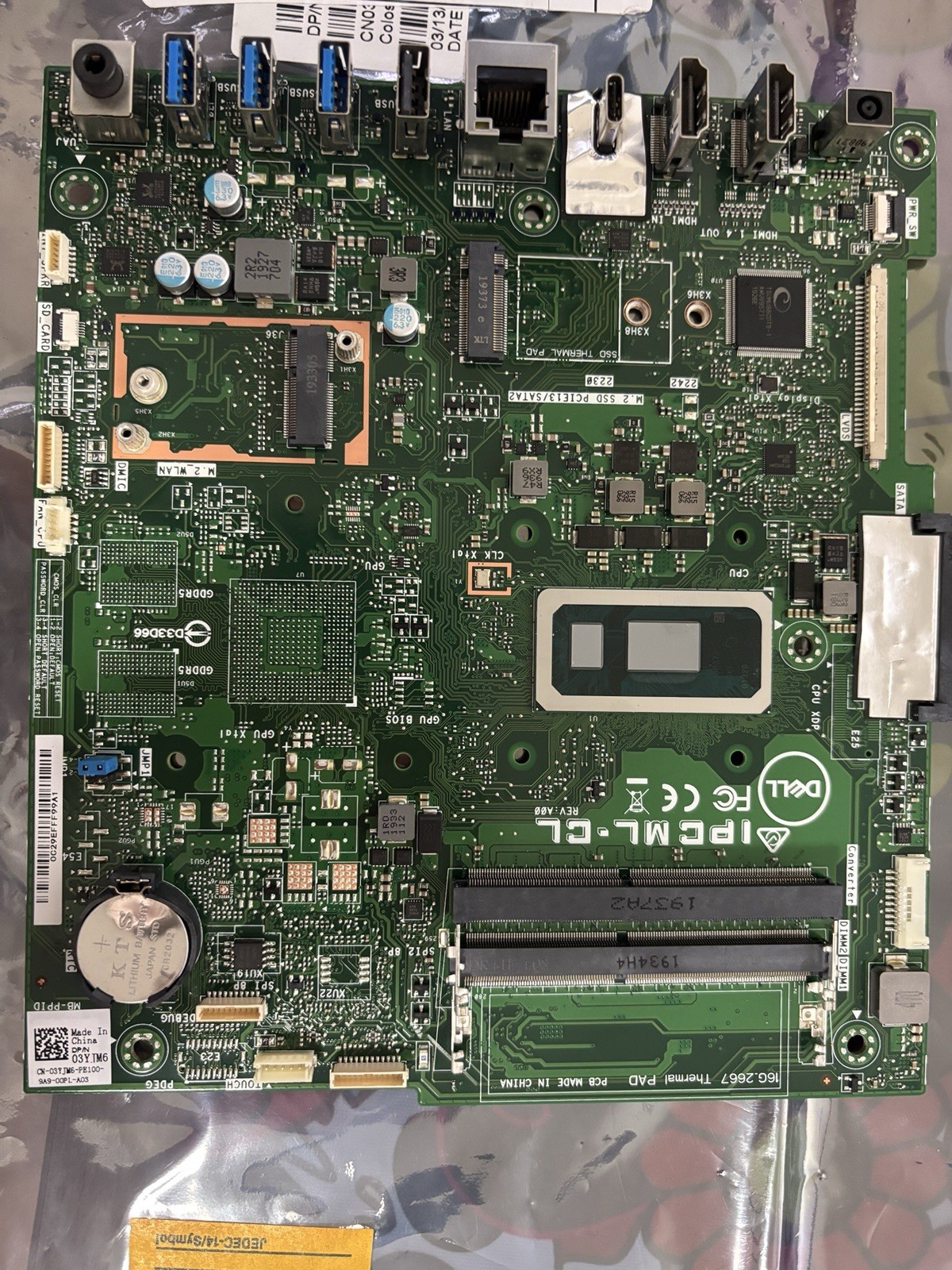 Dell Inspiron 24 5490 27 7790 AIO Intel Motherboard i5-10210U NYCKR 3YJM6