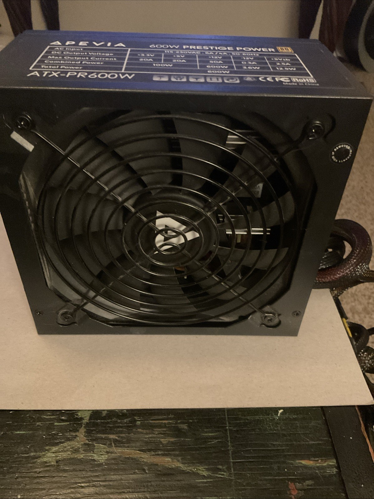 Apevia Prestige Series ATX-PR600W Power Supply Unit 600W 80 PLUS Gold Certified
