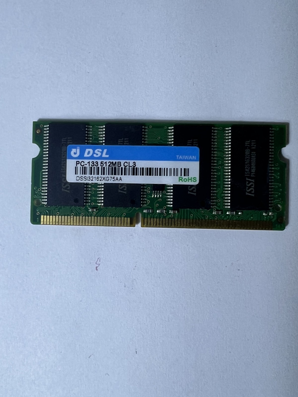 DSL Taiwan DSSI32162XG75AA 512 MB RAM SO-DIMM PC-133 CL3 DDR1 RAM Laptop Memory