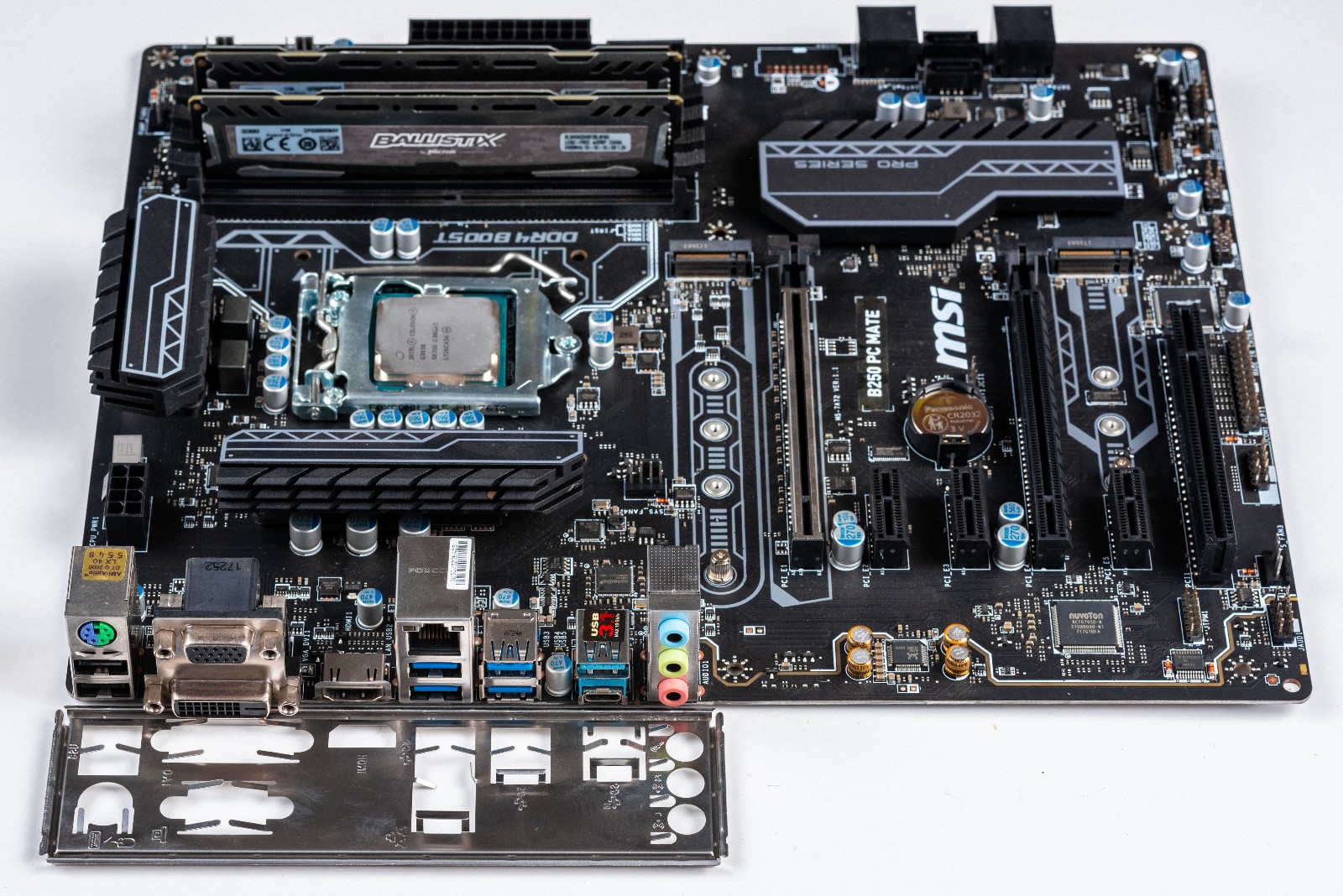 MSI B250 PC MATE LGA1151 ATX Motherboard 8GB DDR4 USB-C Intel Kaby Lake Ready