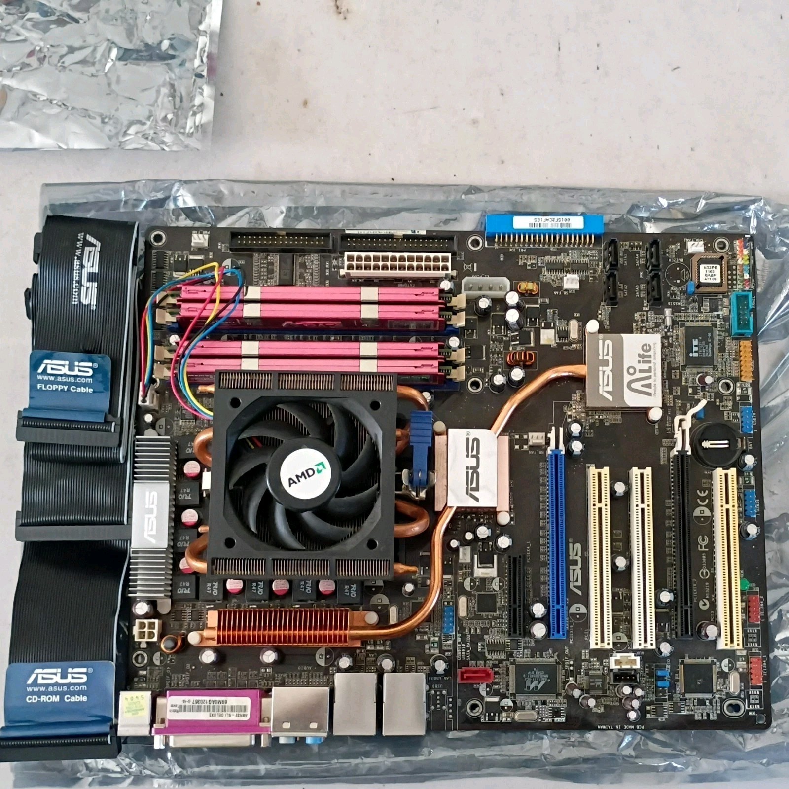 ASUS A8Life ATX AMD Motherboard Stack Cool 2, On-Board Audio, PCI/PCIe Slots