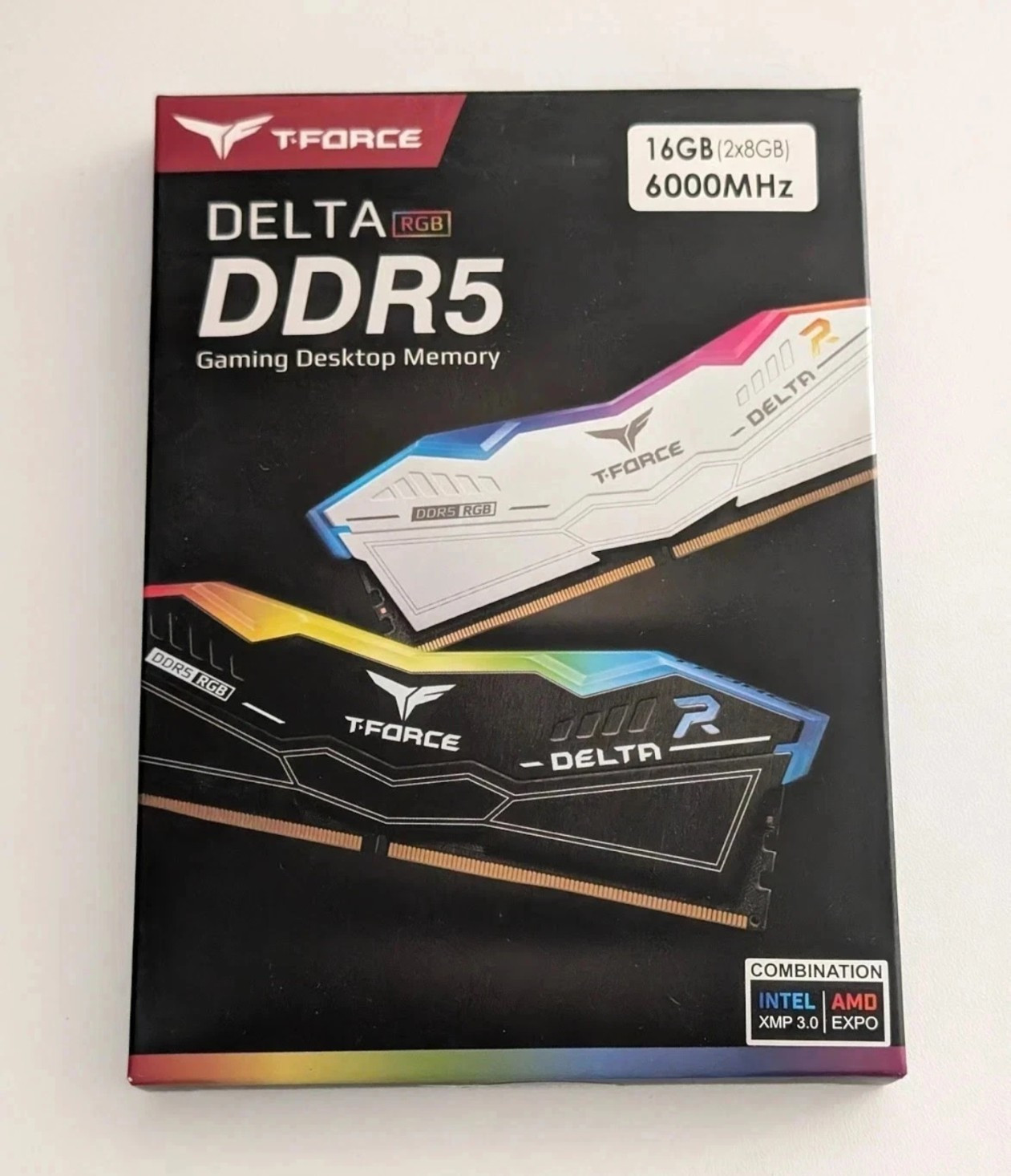 T-FORCE Delta RGB DDR5 16GB (2x8GB) 6000MHz cl30 DIMM 288-Pin Memory