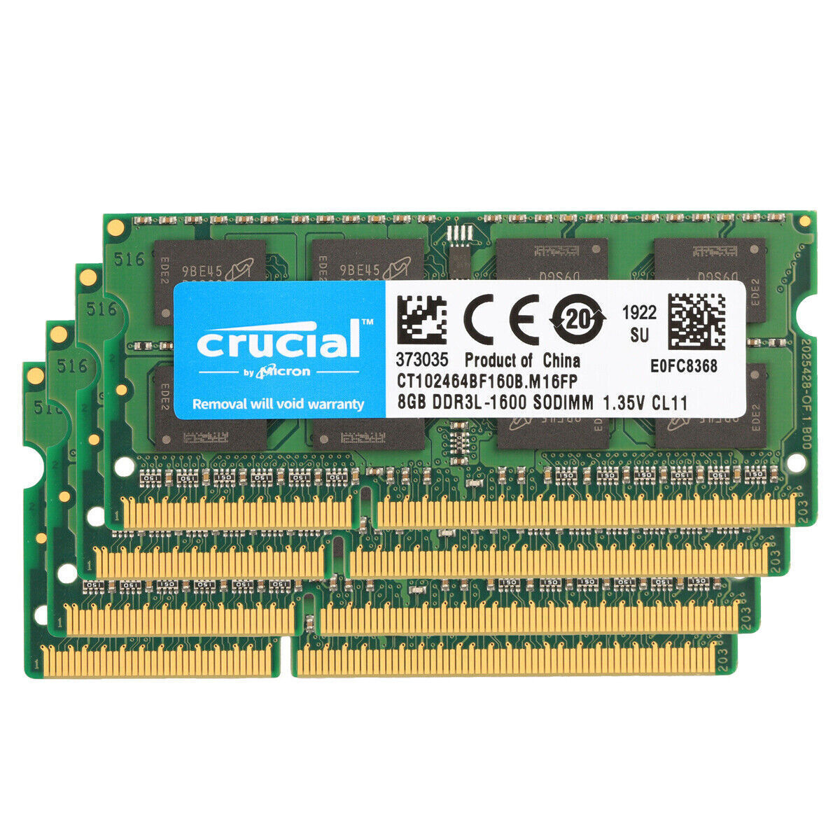 CRUCIAL DDR3L 8GB 16GB 32GB 1600 MHz PC3-12800 Laptop Memory RAM SODIMM 204-Pin