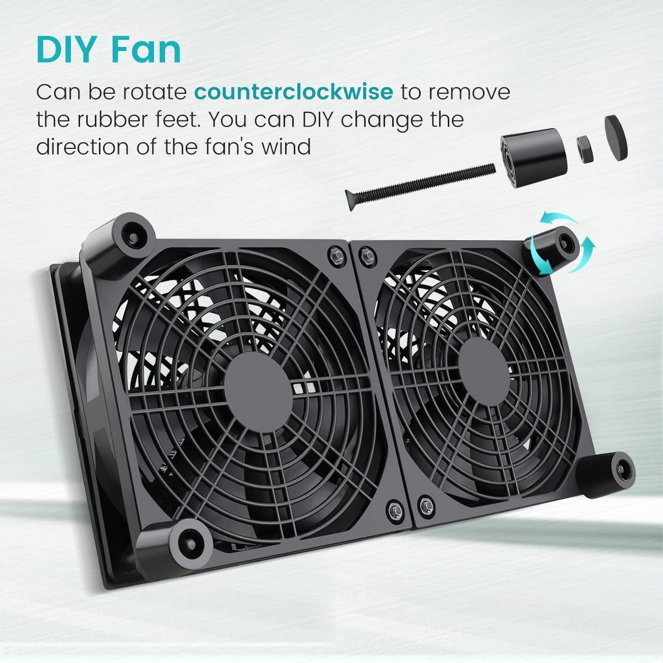 Compact 240mm USB Fan: High Airflow, Multi-Speed Controller