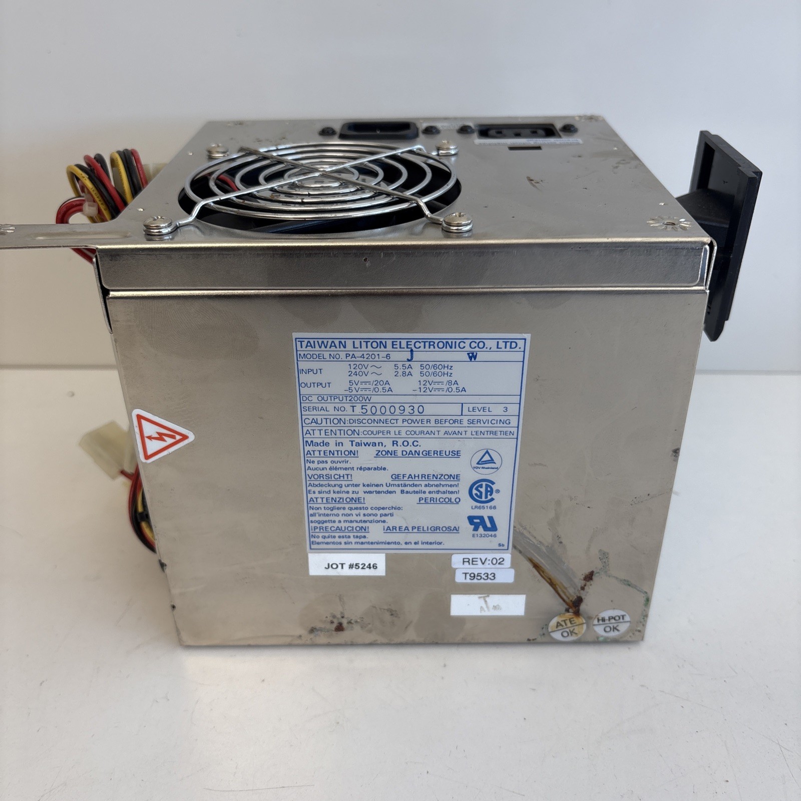 TAIWAN LITON ELECTRONIC CO. PA-4201-6 200W POWER SUPPLY