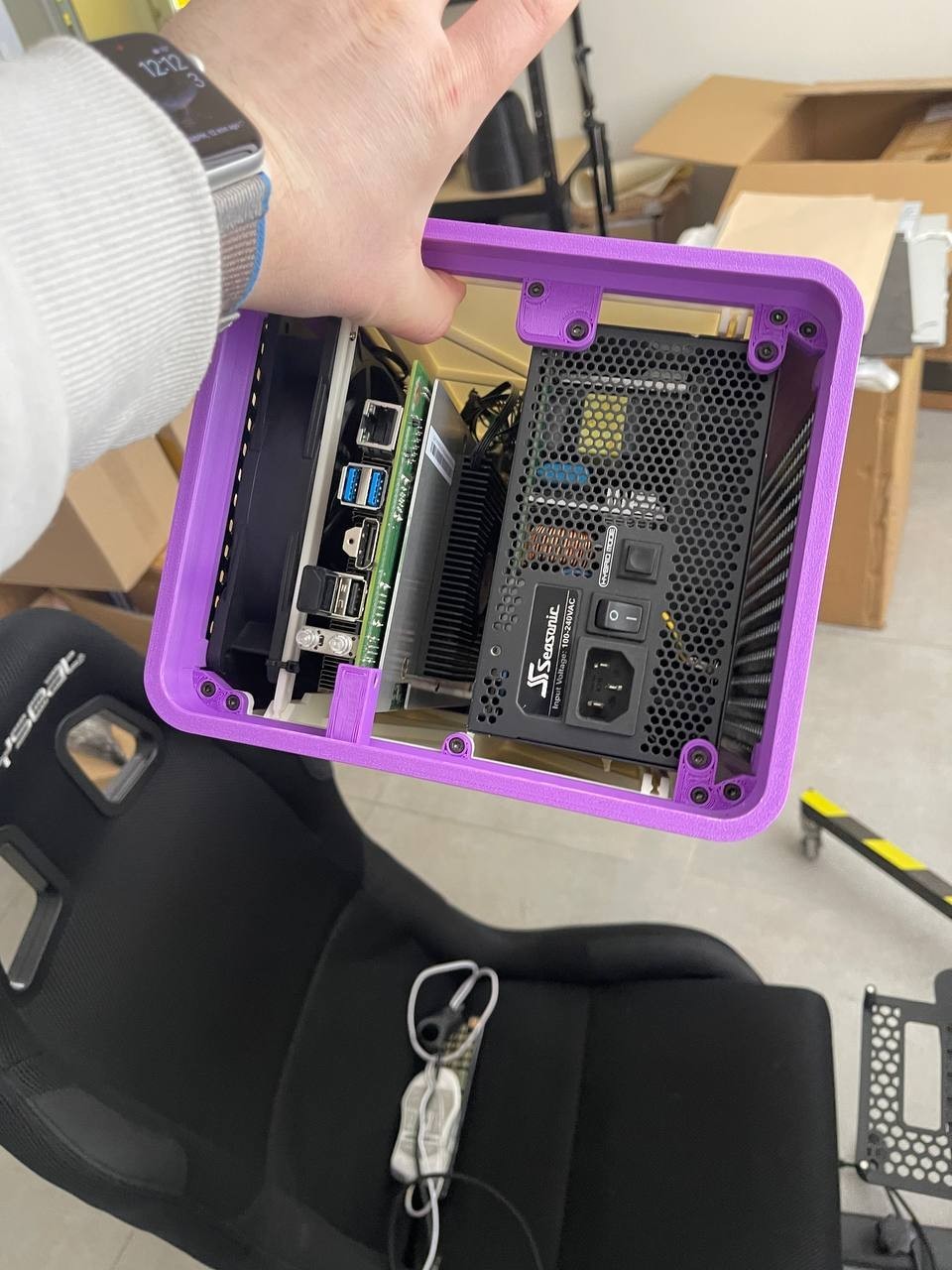 Case for AMD BC-250 PS5 Mining Board – ATX PSU – 120+140mm Fan – 3D Printed
