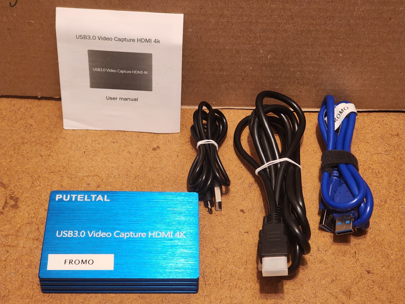PUTELTAL HDMI INTERFACE TO USB 3.0 VIDEO CAPTURE HDMI 4K BLUE – WINDOWS / LINUX