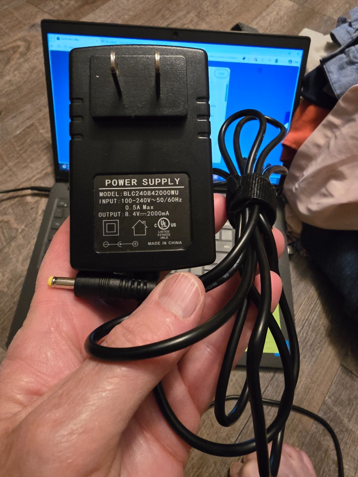 Power Supply Model BLC240842000WU Input 100-240V 50/60Hz OutPut 8.4V