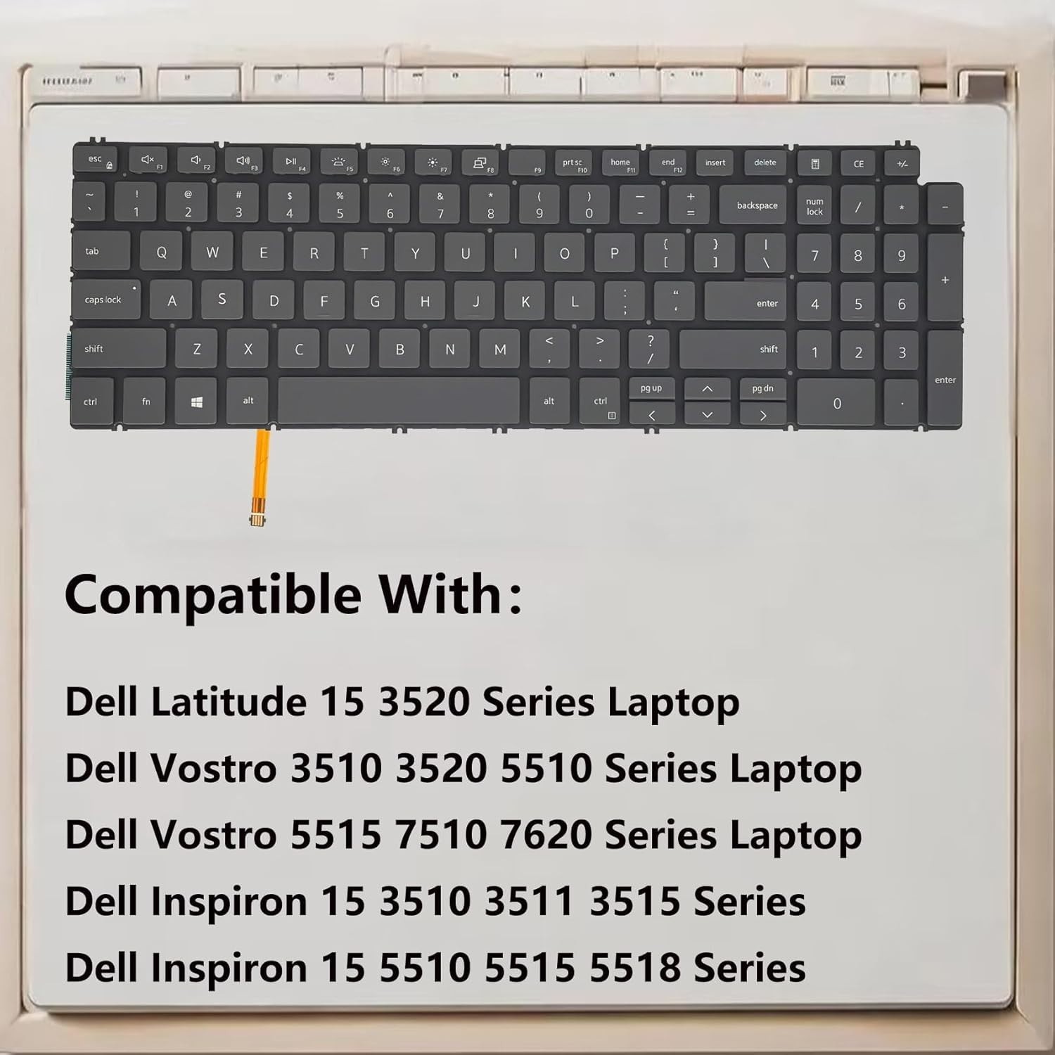 SINGLE KEY CAP & PLASTIC HINGE CLIP Dell Inspiron 15 3000 BL