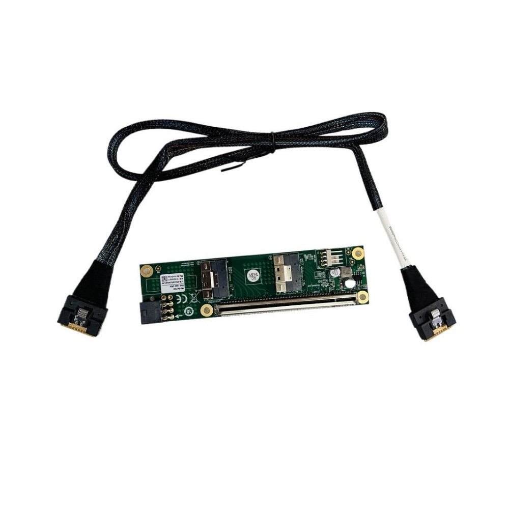 External PCI-E 4.0 X16 to SlimSAS SFF-8654 Adapter 2*PCI-E X8 +2*Baseplate Cable