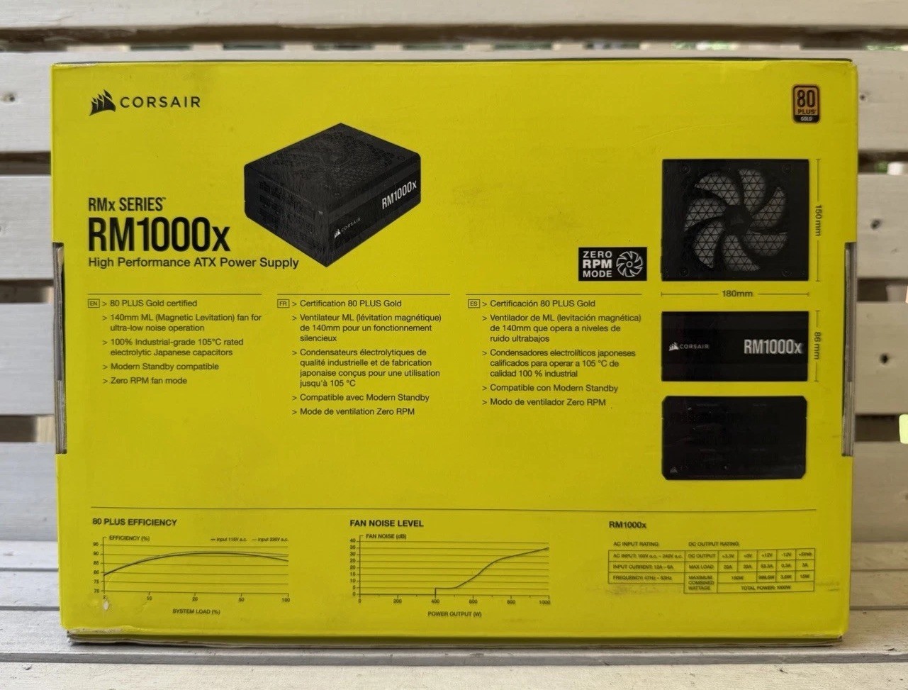 Yeyian Raiden 650W Power Supply 80+ Gold (Used)- Includes Corsair RM1000x Cables