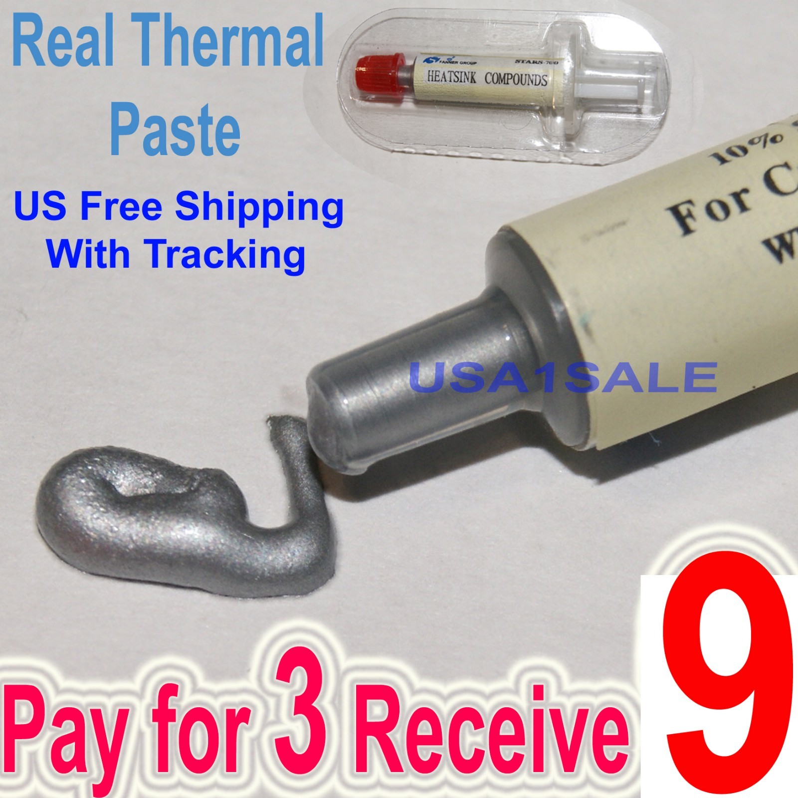 STARS-700 SILVER Thermal Grease CPU GPU PS3 XBOX HeatSink Compound Paste Syringe