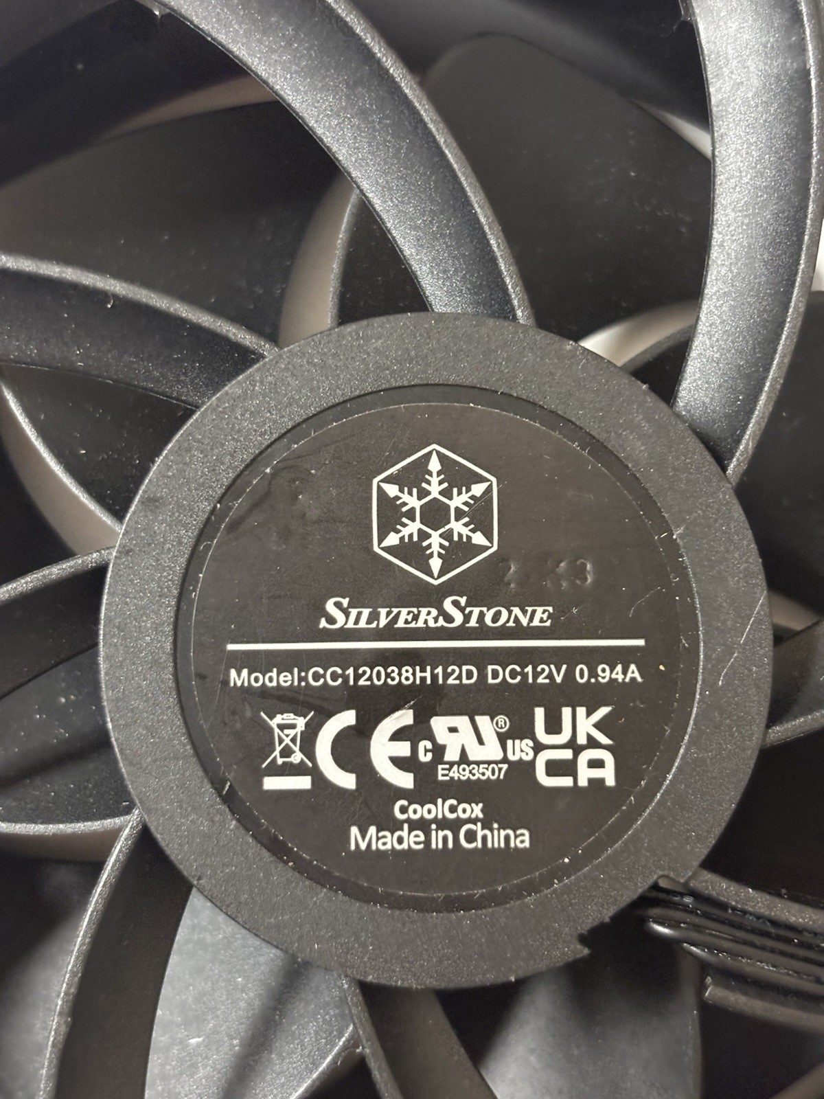 Silverstone 120mm PWM Black Server Fan, Anti Vibration Pads 1200 rpm CC12032H12D