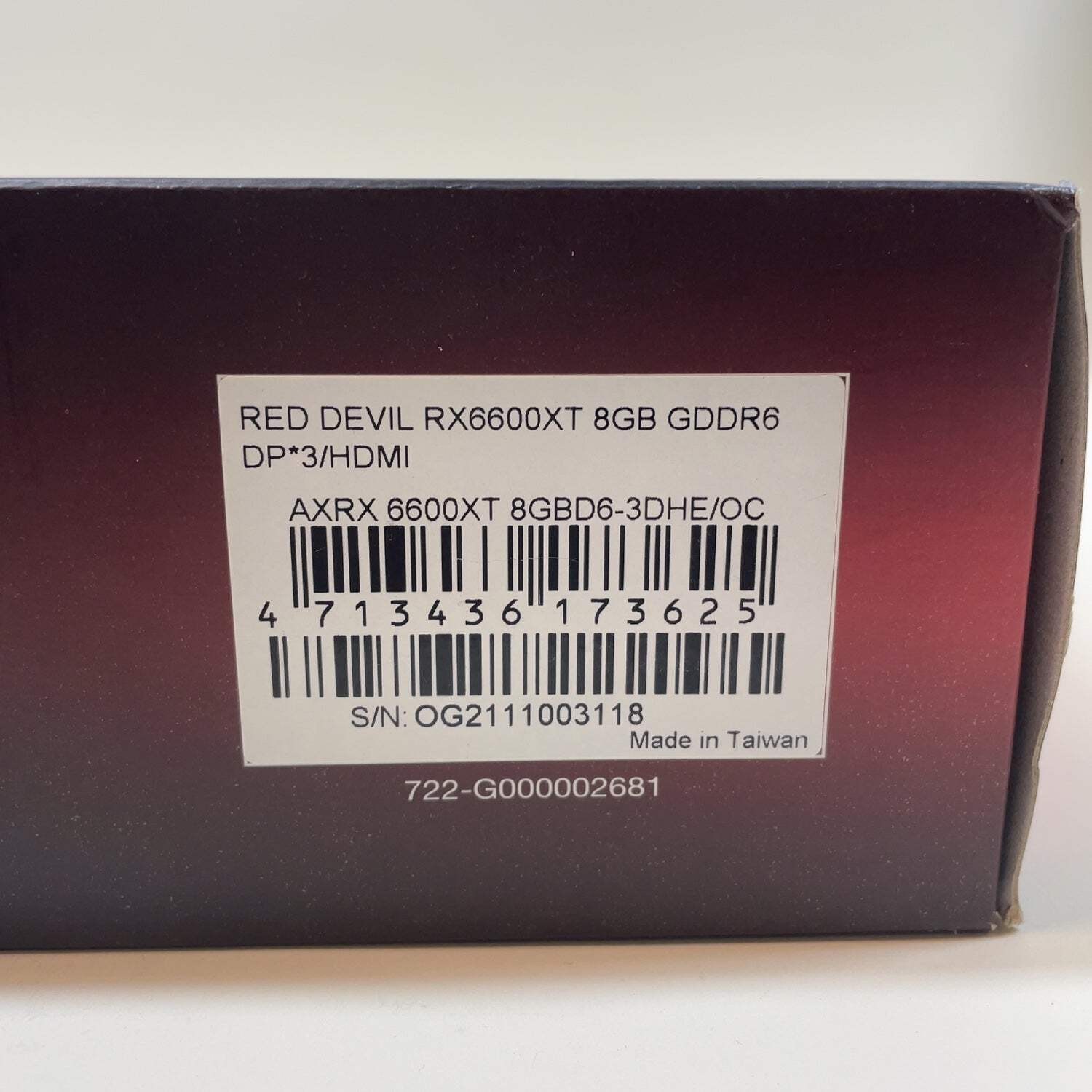 PowerColor Radeon RX 6600 XT RED DEVIL 8GB GDDR6 AXRX 6600XT 8GBD6-3DHE/OC