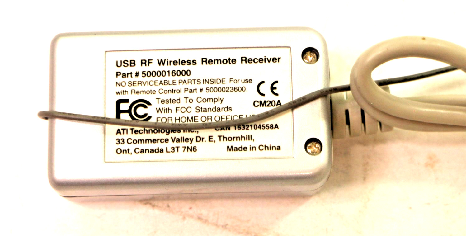 ATI USB RF Wireless Remote Receiver 5000016000 this is Receiver for the Remote