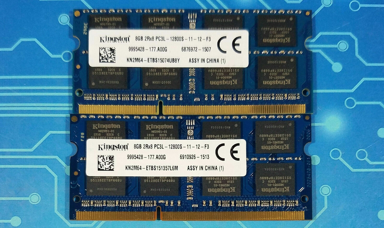 16GB (2x8GB) PC3L-12800s DDR3-1600MHz 2Rx8 Non-ECC Kingston KN2M64-ETB