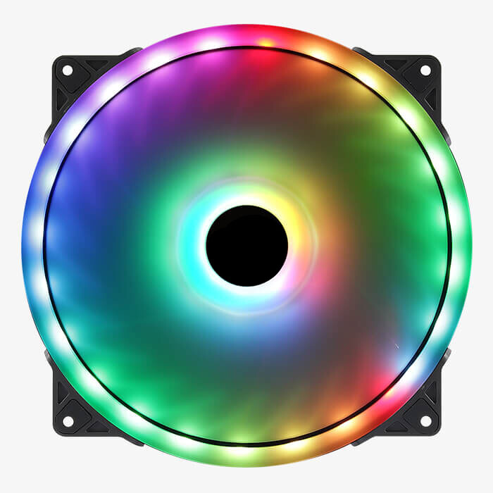 RGB 20CM 200mm Quiet High Airflow Computer PC Cooling Case Fan, 4-pin connector