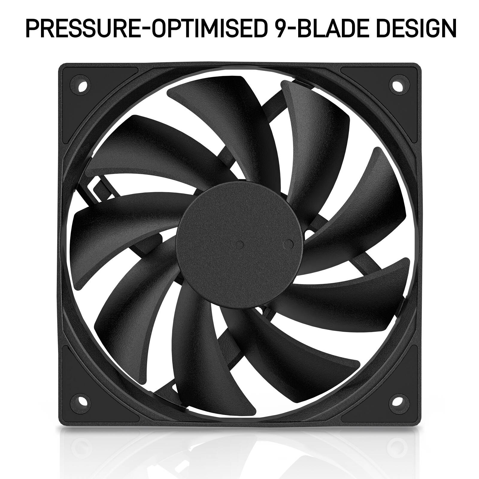 3Pack Black 120mm PC Case Fans High Airflow Low-Noise High Performance Fan Speed