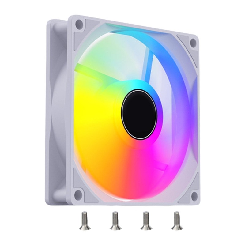 12V CPU Cooling Fan with Light 1200RPM PC Computer Case Quiet Fan