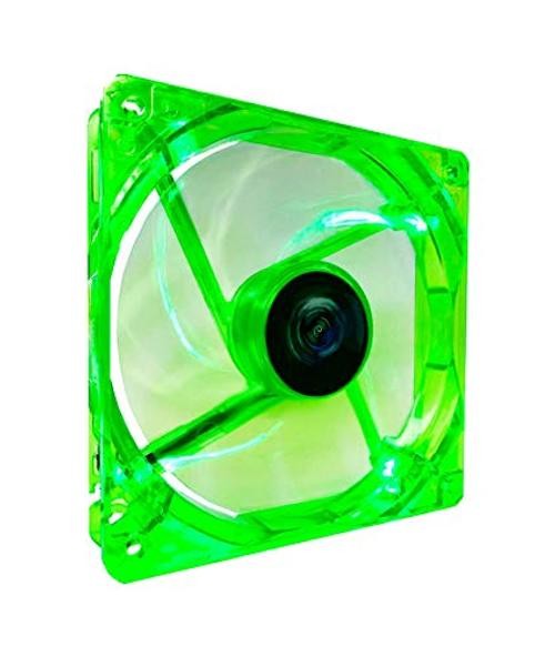 CF512L-GN 120mm 4pin+3pin Silent Green LED Case Fan (5-pk)