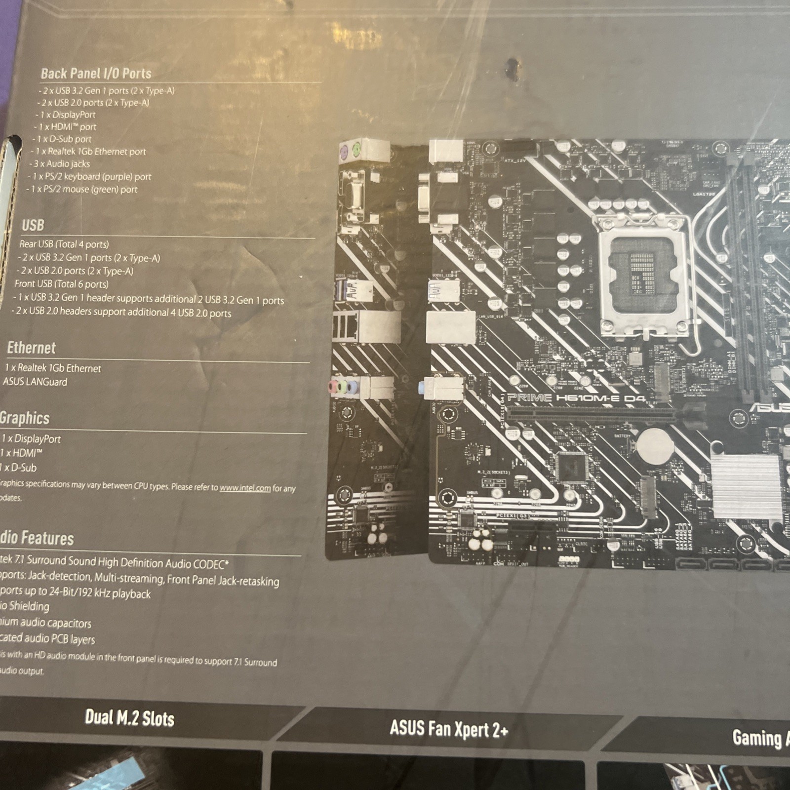Asus Prime H610M-E D4-CSM Intel LGA 1700 Micro ATX DDR4 Motherboard