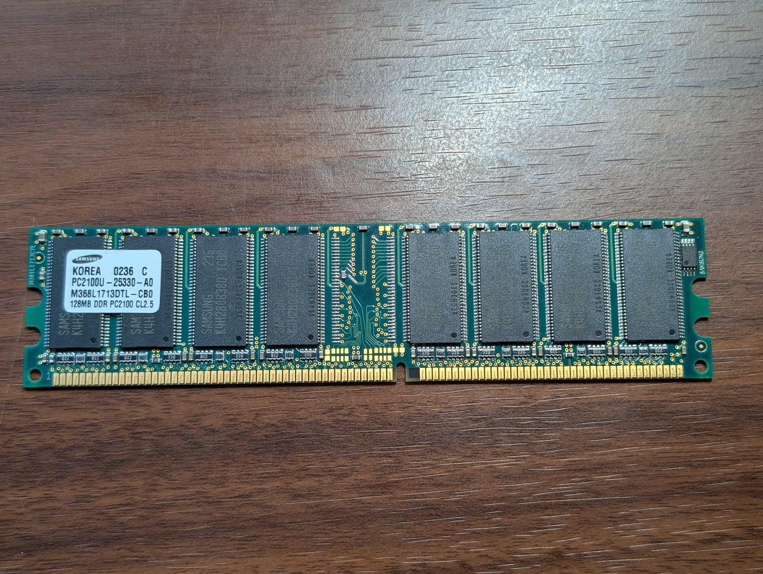 SAMSUNG M368L1713DTL-CB0 128MB DDR PC2100 CL2.5 RAM Module
