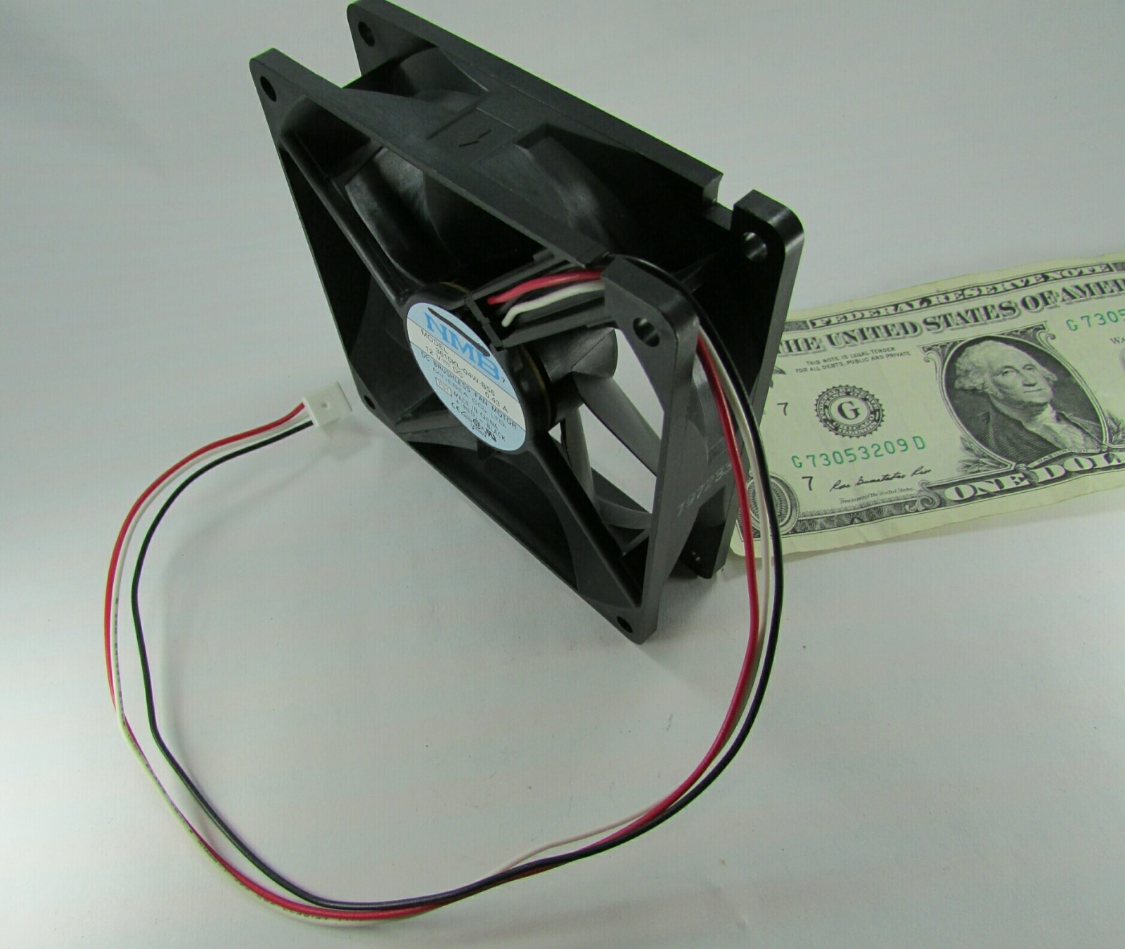 New NMB Ball Bearing 12VDC Cooling Fans, 3200 RPM, 55 CFM 92 MM x 25 MM 3-Wire
