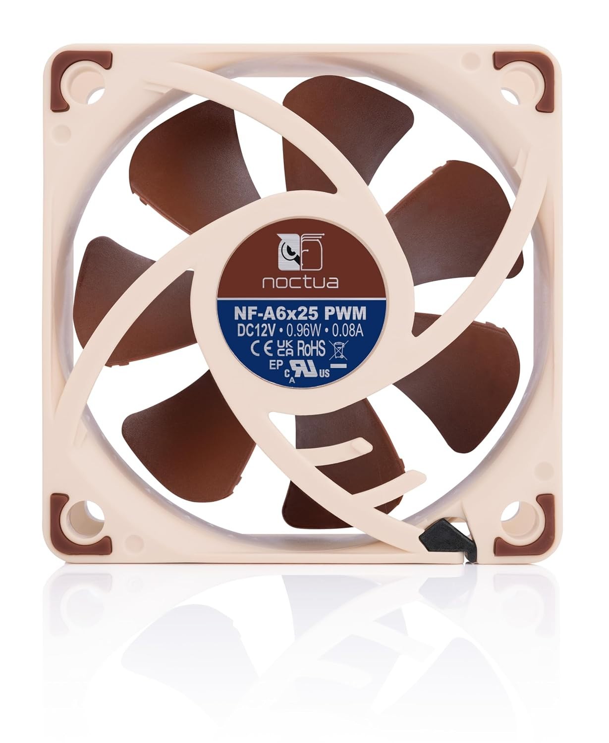Quiet Fan, 4-Pin 60mm, Brown