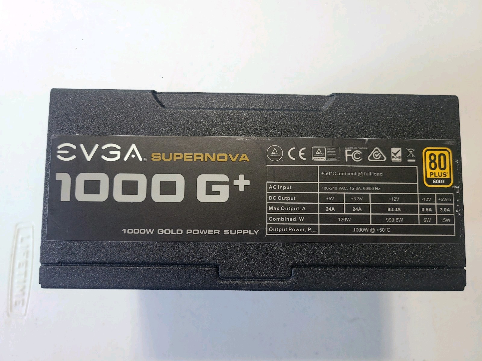 EVGA SuperNOVA 1000 G+ 80+ GOLD 1000W Power Supply (Cables Not Included)
