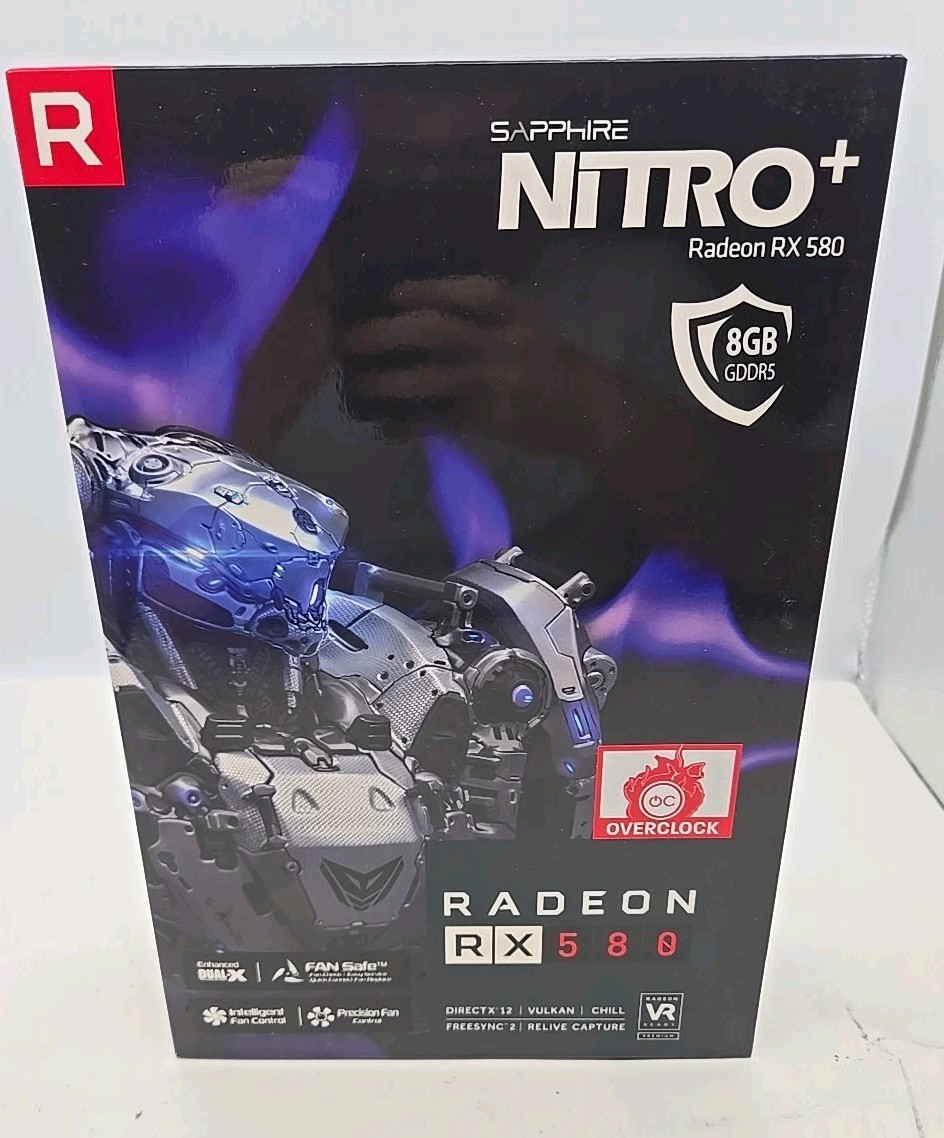 NEW Sapphire Radeon NITRO+ Rx 580 8GB GDDR5 Dual HDMI/ DVI-D/ Dual DP (21)