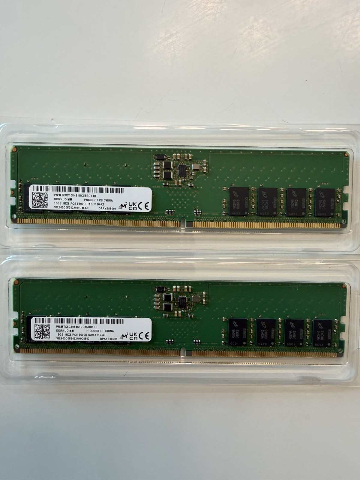 Micron Lenovo 32GB 2x16GB DDR5-5600 PC5-5600B UDIMM Desktop RAM Kit